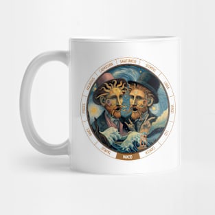 ZODIAC Gemini - Astrological GEMINI - GEMINI - ZODIAC sign - Van Gogh style - 13 Mug